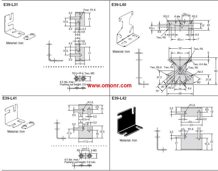 OMRON Mounting Brackets E39-L135