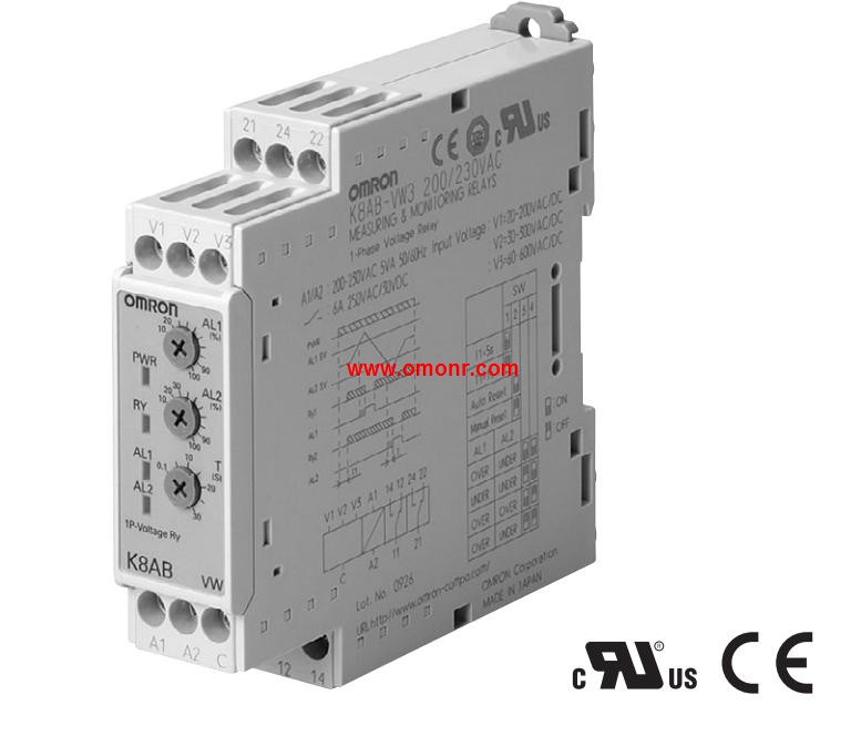 OMRON Single-phase Voltage Relay K8AB-VW3 AC200/230V